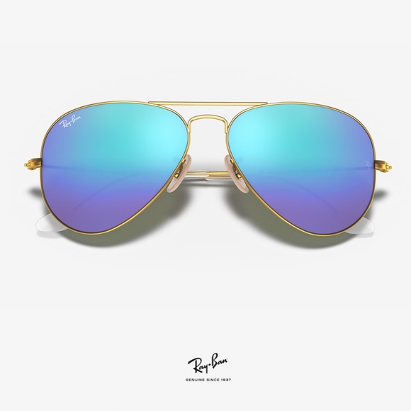 RAYBAN Blue Flash Lenses Aviators - Picture 2 of 16